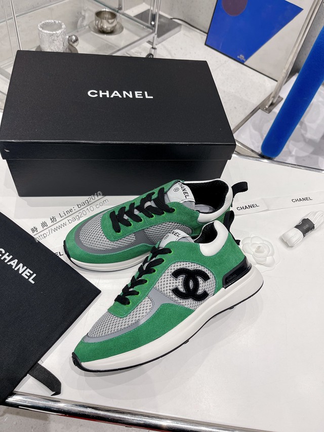 Chanel香奈兒2022早春新款松糕厚底漁夫鞋帆布鞋增高板鞋 dx3029